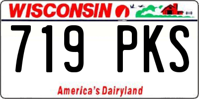 WI license plate 719PKS