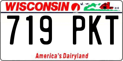 WI license plate 719PKT