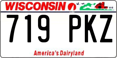 WI license plate 719PKZ