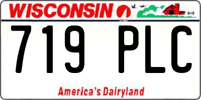 WI license plate 719PLC