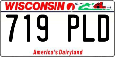 WI license plate 719PLD