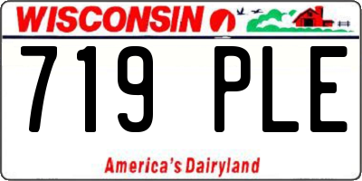 WI license plate 719PLE