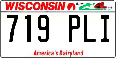 WI license plate 719PLI