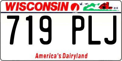 WI license plate 719PLJ