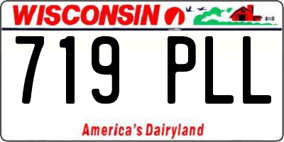 WI license plate 719PLL