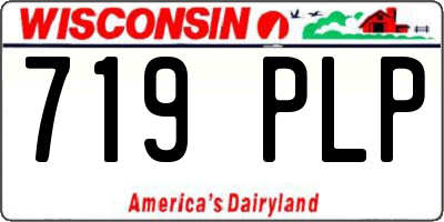 WI license plate 719PLP