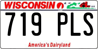 WI license plate 719PLS