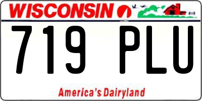 WI license plate 719PLU