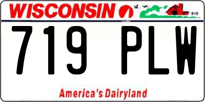 WI license plate 719PLW