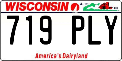 WI license plate 719PLY
