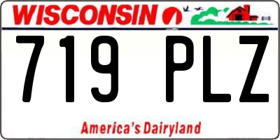 WI license plate 719PLZ
