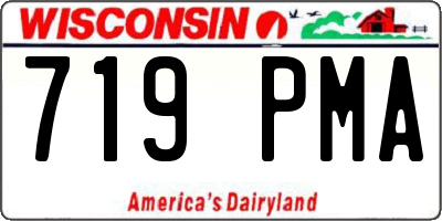 WI license plate 719PMA