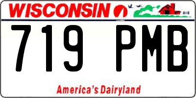 WI license plate 719PMB
