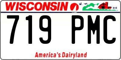 WI license plate 719PMC