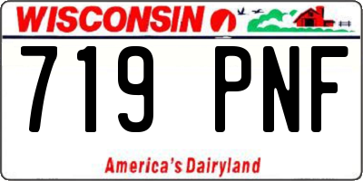 WI license plate 719PNF