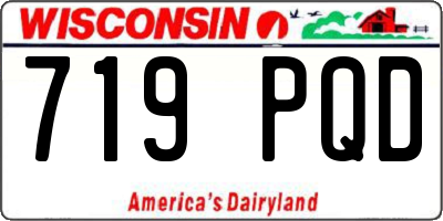 WI license plate 719PQD