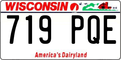 WI license plate 719PQE