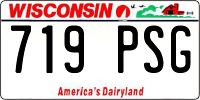 WI license plate 719PSG