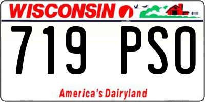 WI license plate 719PSO