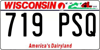 WI license plate 719PSQ