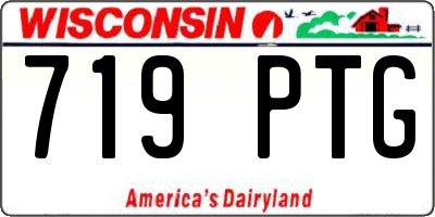 WI license plate 719PTG