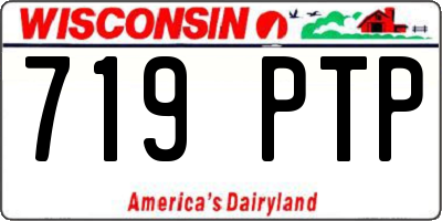 WI license plate 719PTP