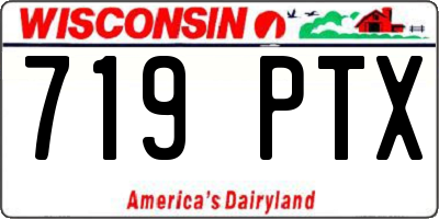 WI license plate 719PTX