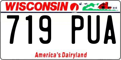WI license plate 719PUA