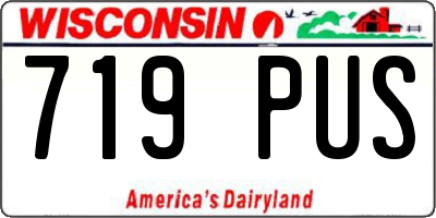 WI license plate 719PUS