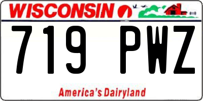 WI license plate 719PWZ