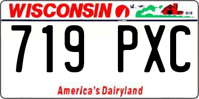 WI license plate 719PXC