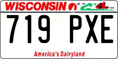 WI license plate 719PXE