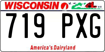 WI license plate 719PXG