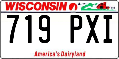 WI license plate 719PXI