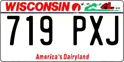 WI license plate 719PXJ