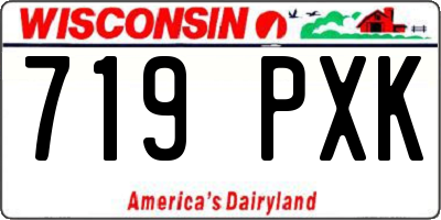 WI license plate 719PXK