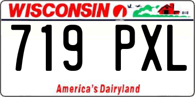 WI license plate 719PXL