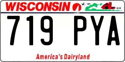 WI license plate 719PYA