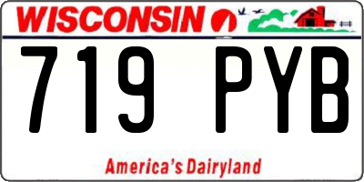 WI license plate 719PYB