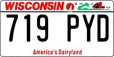 WI license plate 719PYD