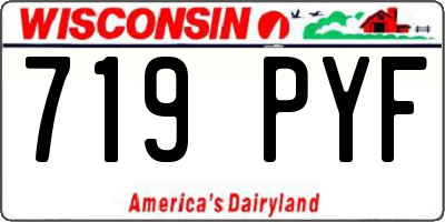 WI license plate 719PYF