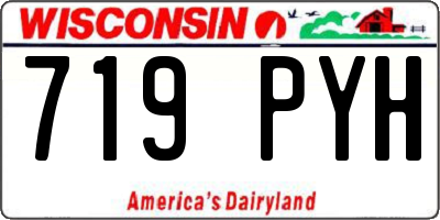 WI license plate 719PYH