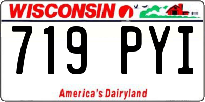 WI license plate 719PYI