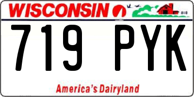 WI license plate 719PYK