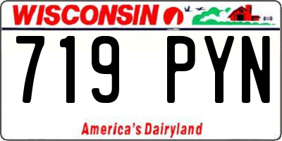 WI license plate 719PYN