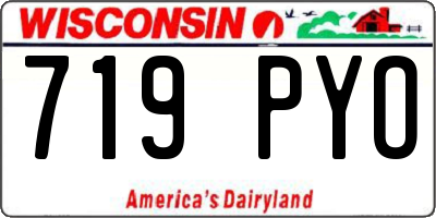 WI license plate 719PYO