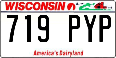 WI license plate 719PYP