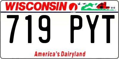 WI license plate 719PYT