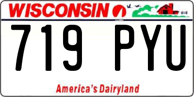 WI license plate 719PYU