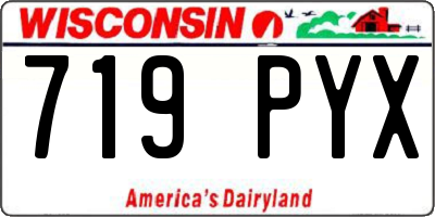 WI license plate 719PYX